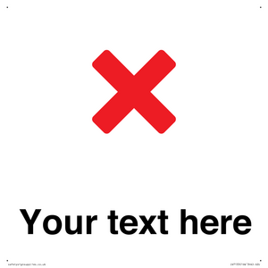 Custom plain background, red cross sign